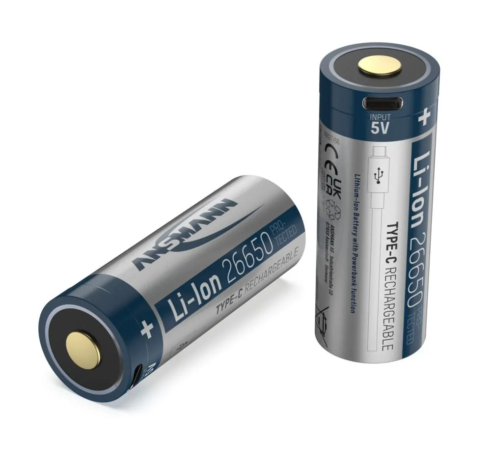 Bateria Li-Ion 5100mAh com tomada de carregamento USB tipo C