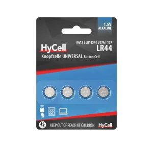 Pilhas alcalinas tipo moeda LR44 / LR1154 / AG13
