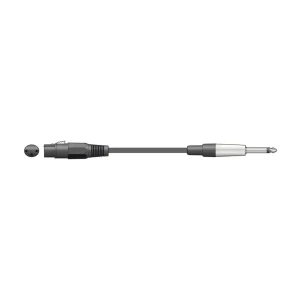 Cabo XLR Fêmea para Jack 6.3 Mono Preto 1,5m