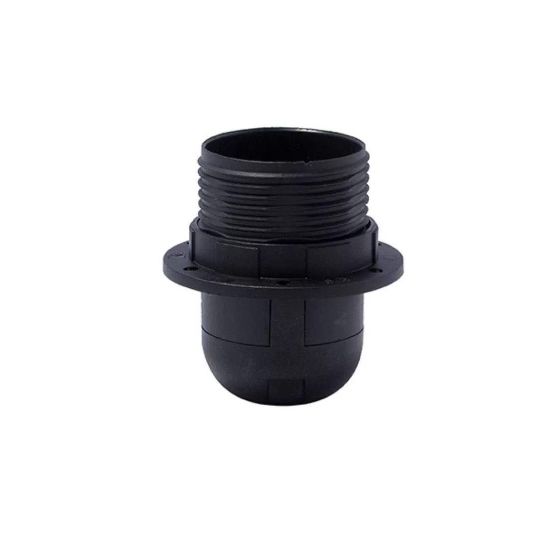 Casquilho meia rosca E27 Preto
