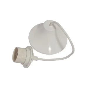 Suspensão cónica Casquilho semi-roscado E27 1m Branco