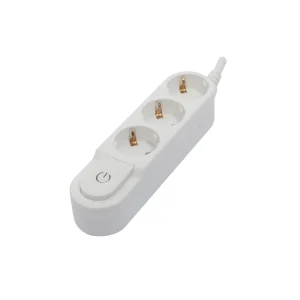 Bloco 3x16A 1,5m (3×1,5 mm²) com Interruptor 3500W Branco