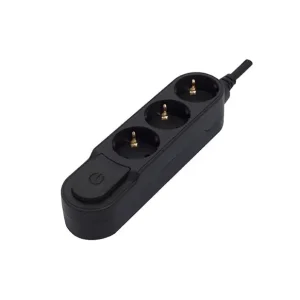 Bloco 3x16A 1,5m (3×1,5 mm²) 3500W Preto