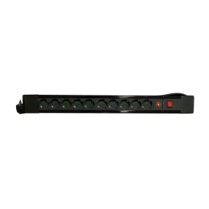 Bloco 10x16A 1,5m (3×1,5 mm²) 3500W Preto
