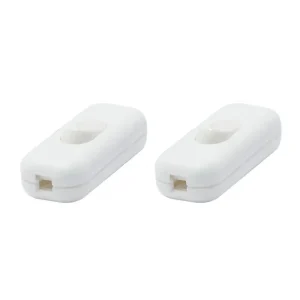 Pack 2 Interruptores de passagem unipolares Branco
