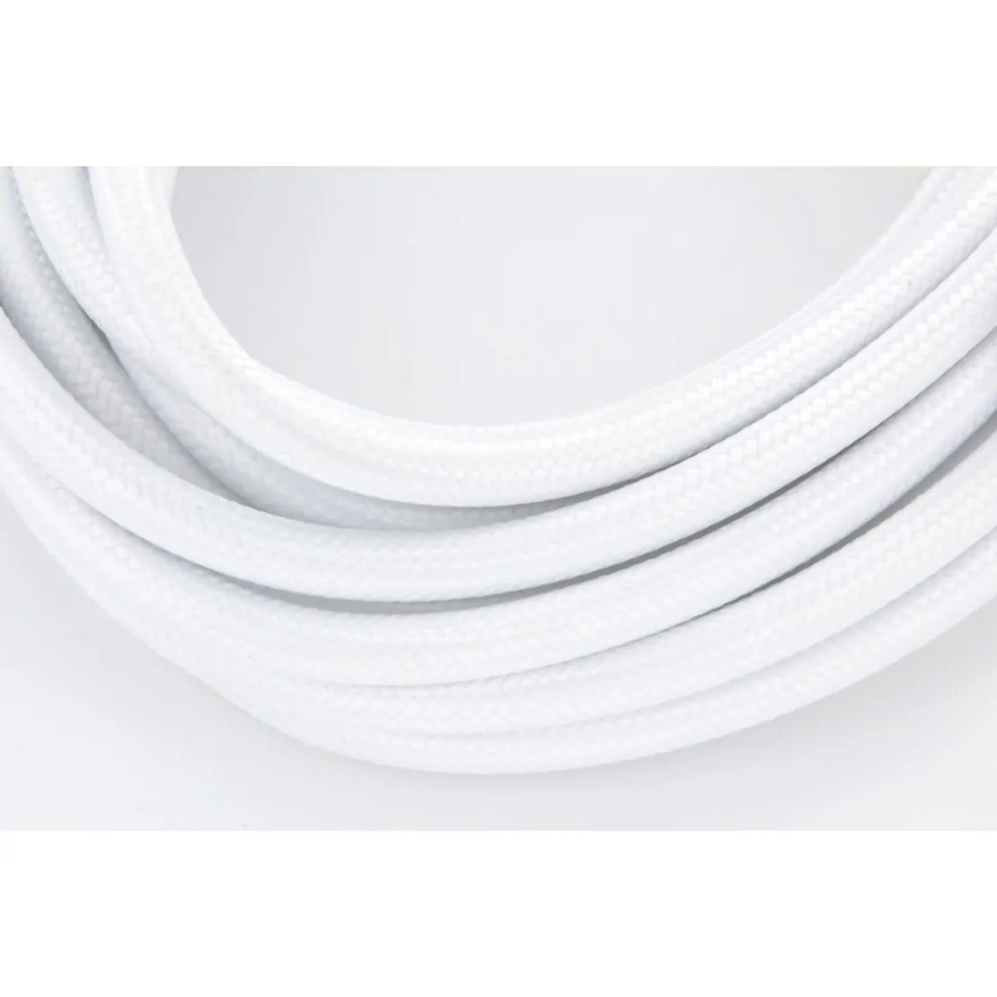 Cabo HO3VV-F 2×0,75mm² – 3m Têxtil Branco - Image 3
