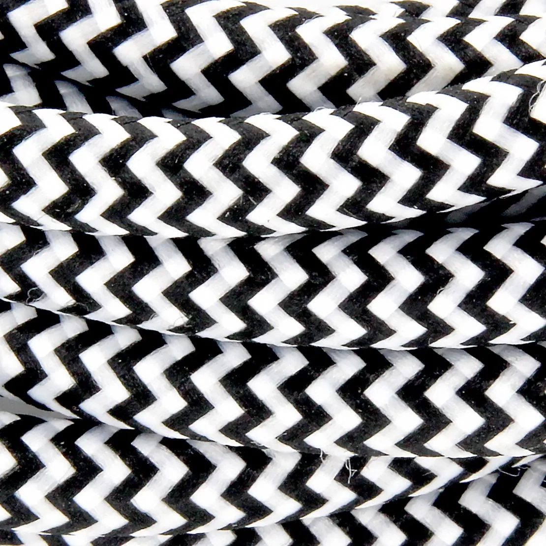 Cabo HO3VV-F 2×0,75mm² – 3m Têxtil Preto e Branco - Image 3