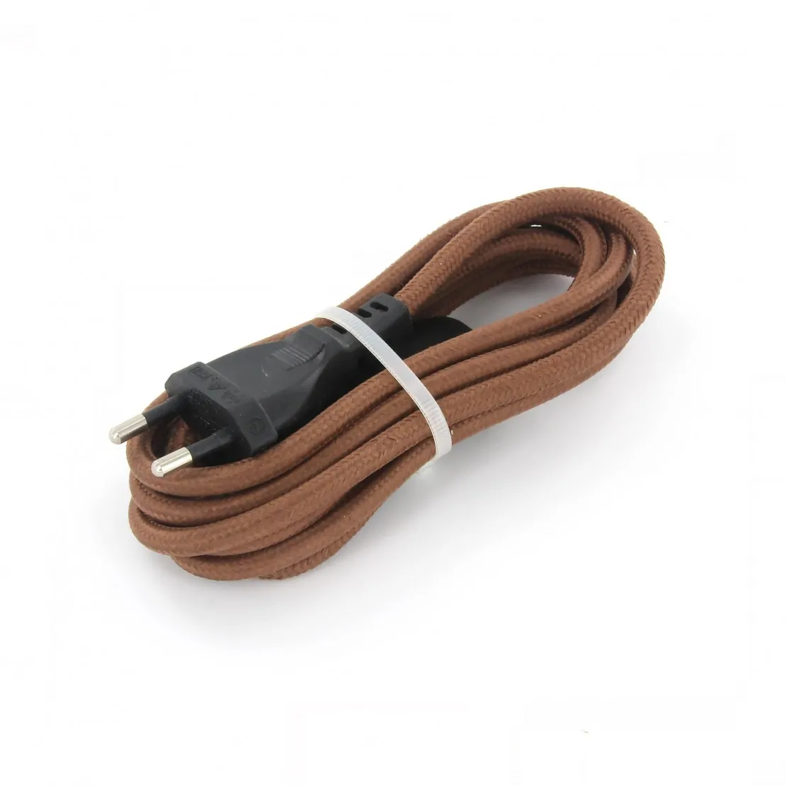 Cabo HO3VVH2-F 2×0,75mm² – 2m com interruptor Castanho