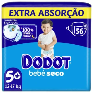 Dodot Fraldas Bébé Seco Tamanho 5+ ( 12-17kg) 56 unidades