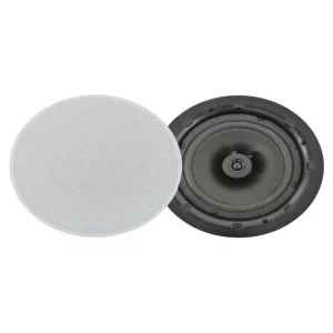 Coluna de Teto 8″ de baixo perfil e sem aro para Linha 100V