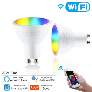 Lâmpada Wi-Fi RGB+WW 5W GU10