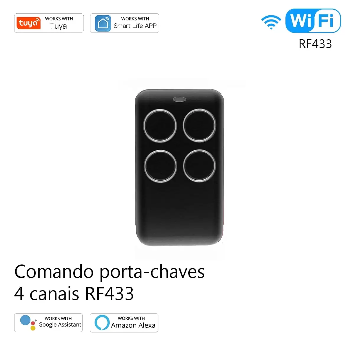 Comando porta-chaves de 4 canais RF 433MHz - Image 2