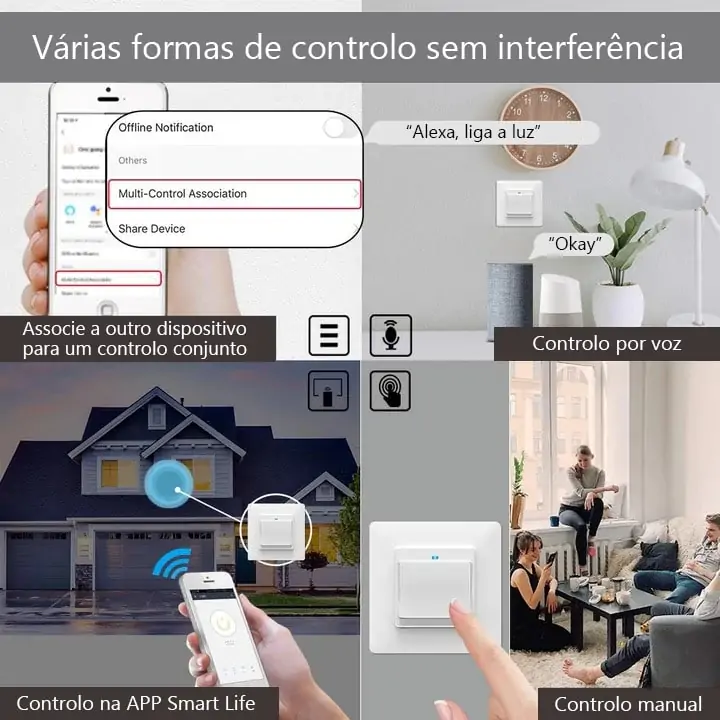 Interruptor de pressão 1 canal WIFI+RF433 - Image 7