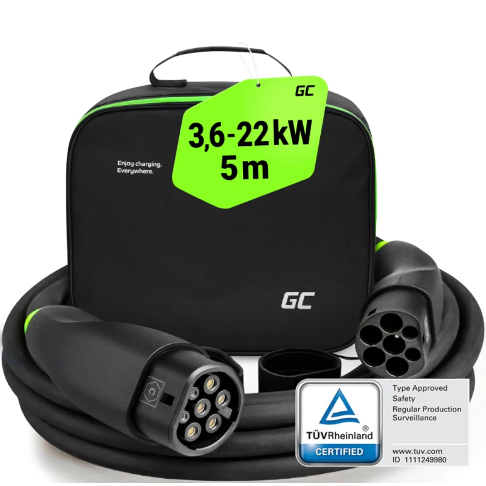 Cabo EV 22kW Tipo 2 para Tipo 2 – 5m - Image 2