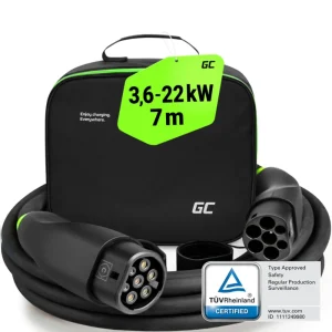 Cabo EV 22kW Tipo 2 para Tipo 2 – 7m