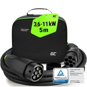 Cabo EV 11kW Tipo 2 para Tipo 2 – 5m