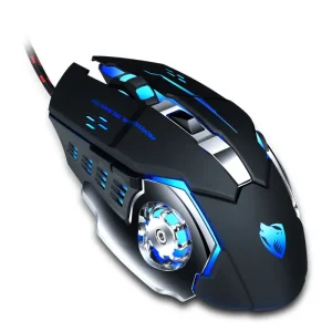 Rato Gaming Preto Com Luzes RGB