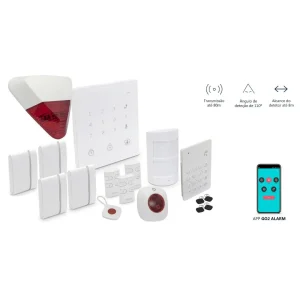Kit Sistema de alarme GSM/SMS sem fios com sirene exterior