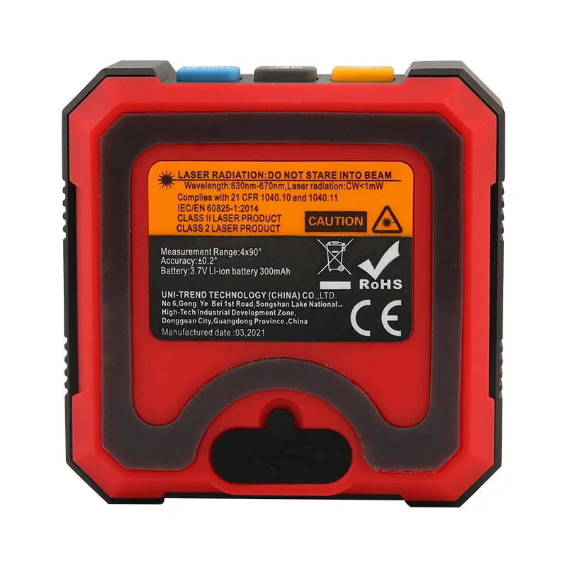 Medidor de Ângulo Digital com Base Magnética de 4 Lados e Laser Duplo UNI-T - Image 5