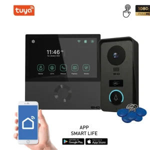 Kit Videoporteiro Wi-Fi 7” 2 Fios Tuya