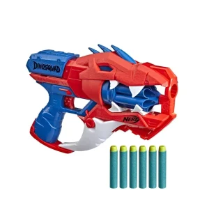 Lançador Hasbro NERF DinoSquad Raptor-Slash com tambor giratório de 6 dardos