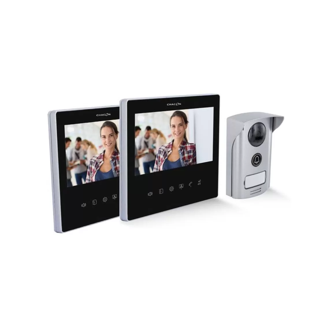 Kit Videoporteiro Slim com 2 monitores pretos de 7” - Image 2