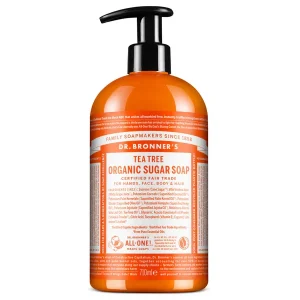 Dr. Bronner’s Sabonete de Açúcar Biológico Tea Tree 710 ml