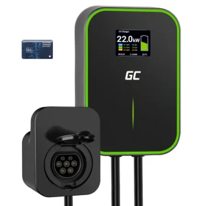 Carregador EV 22 kW com RFID e Display LCD – Bluetooth e Wi-Fi
