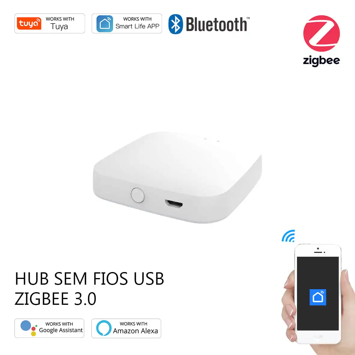 Hub sem fios Zigbee USB