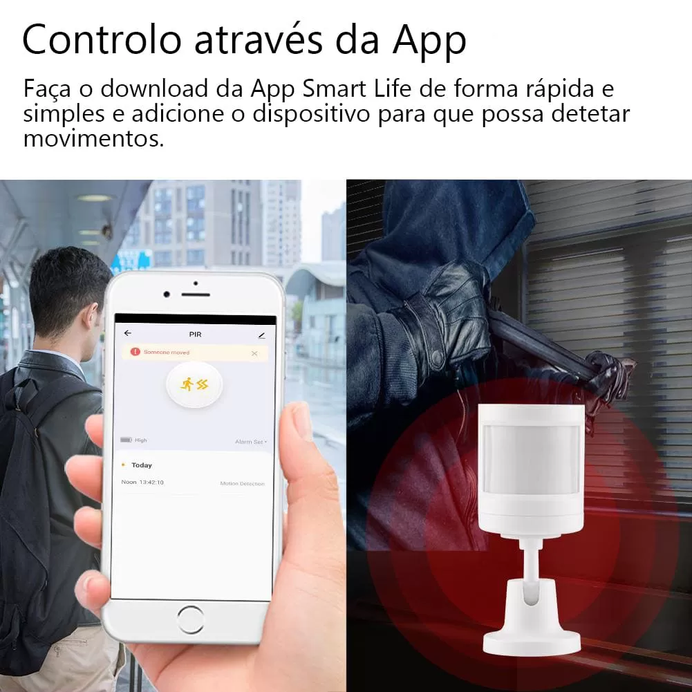 Detetor de movimento infravermelhos com sensor de luminosidade Zigbee - Image 3