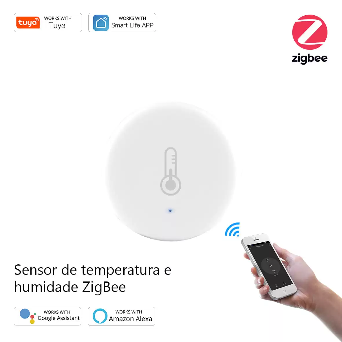 Sensor de temperatura e humidade Zigbee - Image 2